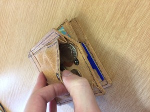 Wallet's coins compartment